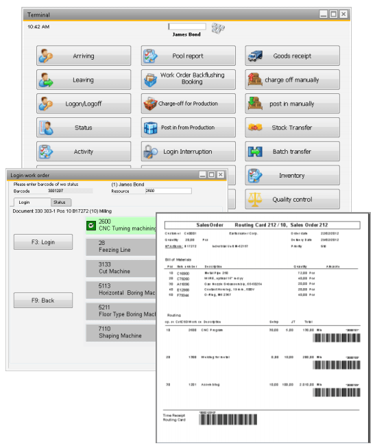 Addon de producción para sap business one